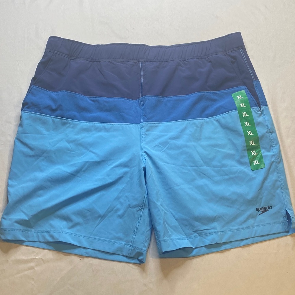 Speedo Men's Two-Tone Blue Board Shorts‎